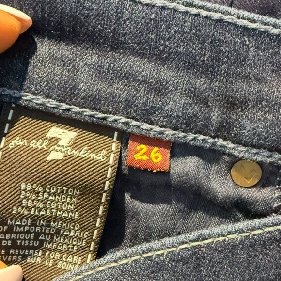 Buy 7 For All Mankind Roxanne Mid Rise Slim Leg Jeans Sz 26 - Picture 6 of 6